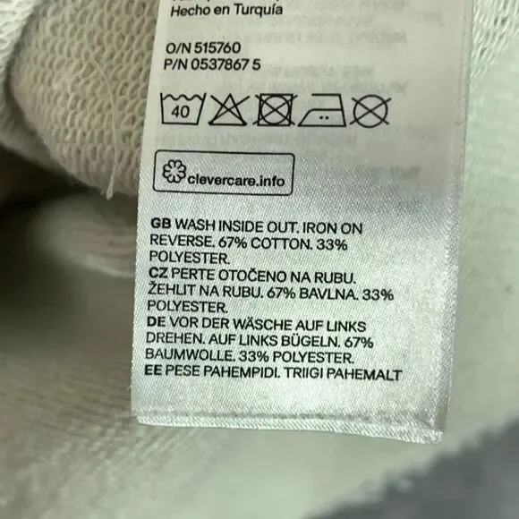 Justin Bieber Women Sweatshirt 6 Gray H&M Cut Off Long Crew Neck Concert Purpose - Picture 6 of 11